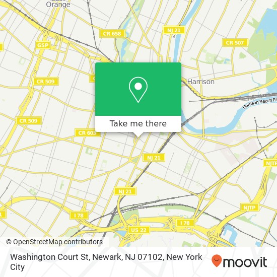 Washington Court St, Newark, NJ 07102 map
