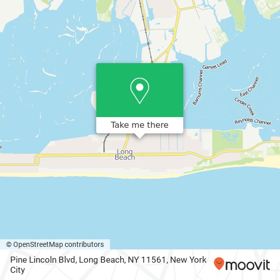 Mapa de Pine Lincoln Blvd, Long Beach, NY 11561