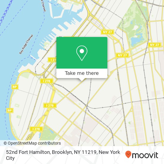 Mapa de 52nd Fort Hamilton, Brooklyn, NY 11219