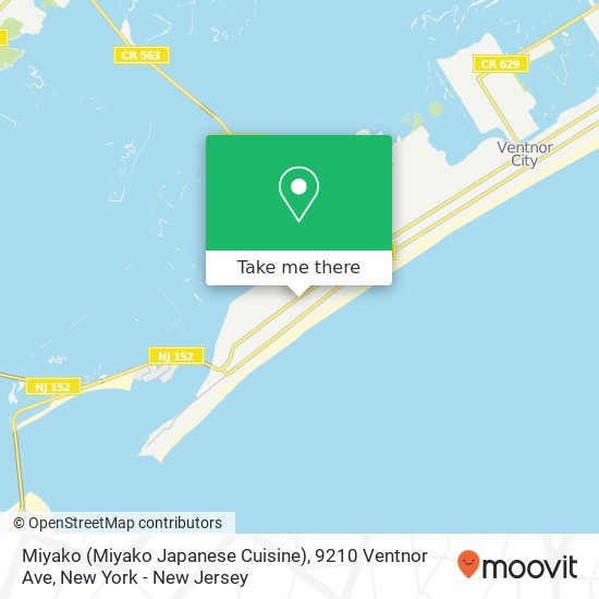 Mapa de Miyako (Miyako Japanese Cuisine), 9210 Ventnor Ave