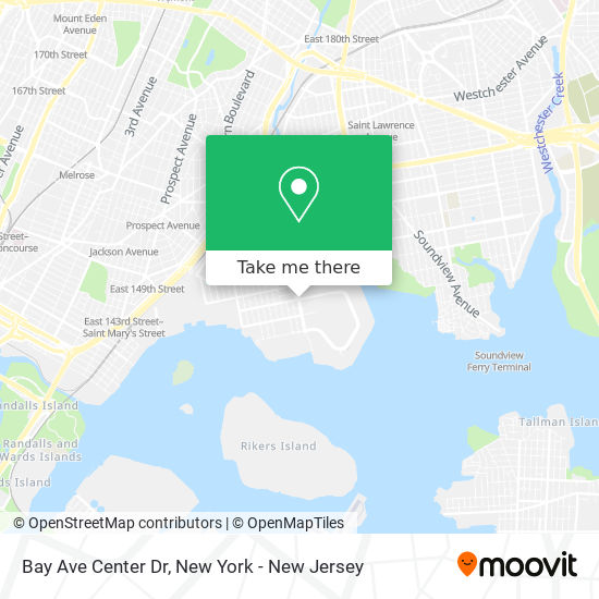 Bay Ave Center Dr map