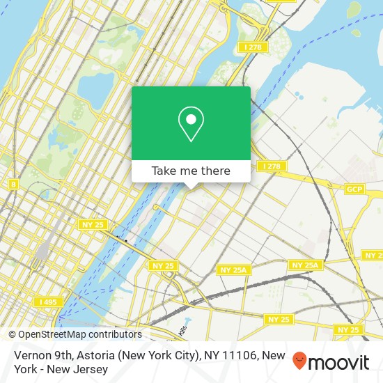 Mapa de Vernon 9th, Astoria (New York City), NY 11106