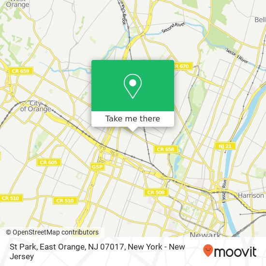 St Park, East Orange, NJ 07017 map