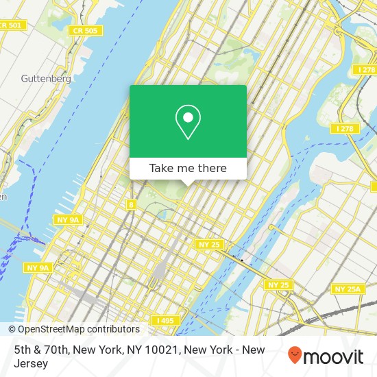 5th & 70th, New York, NY 10021 map