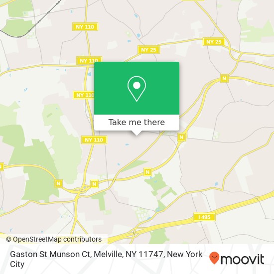 Mapa de Gaston St Munson Ct, Melville, NY 11747
