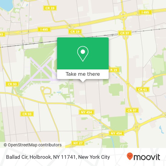 Mapa de Ballad Cir, Holbrook, NY 11741