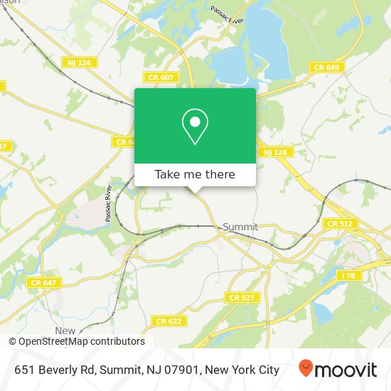 651 Beverly Rd, Summit, NJ 07901 map