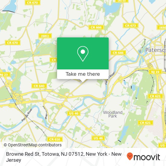 Mapa de Browne Red St, Totowa, NJ 07512