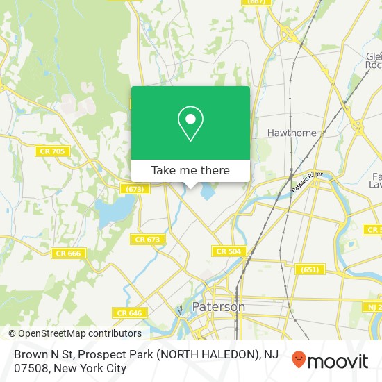Mapa de Brown N St, Prospect Park (NORTH HALEDON), NJ 07508