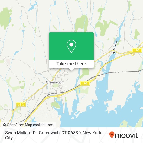 Mapa de Swan Mallard Dr, Greenwich, CT 06830