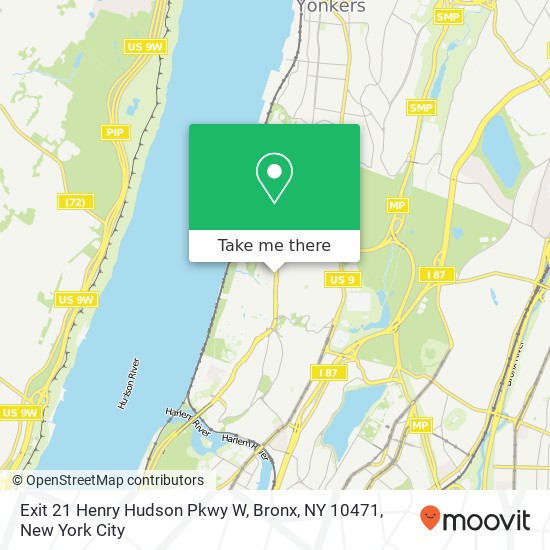 Mapa de Exit 21 Henry Hudson Pkwy W, Bronx, NY 10471