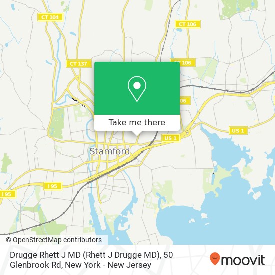 Mapa de Drugge Rhett J MD (Rhett J Drugge MD), 50 Glenbrook Rd