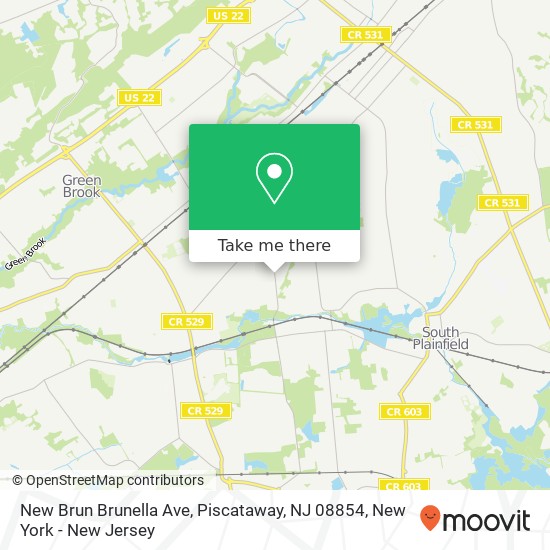 Mapa de New Brun Brunella Ave, Piscataway, NJ 08854