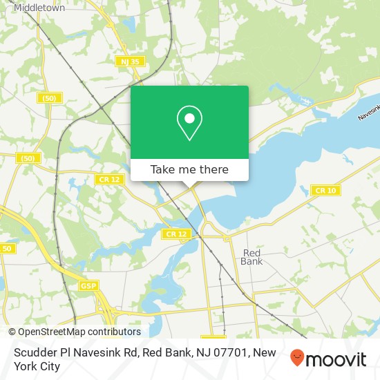 Scudder Pl Navesink Rd, Red Bank, NJ 07701 map