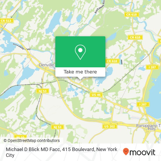 Mapa de Michael D Blick MD Facc, 415 Boulevard