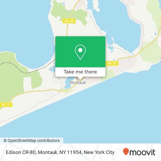 Mapa de Edison CR-80, Montauk, NY 11954
