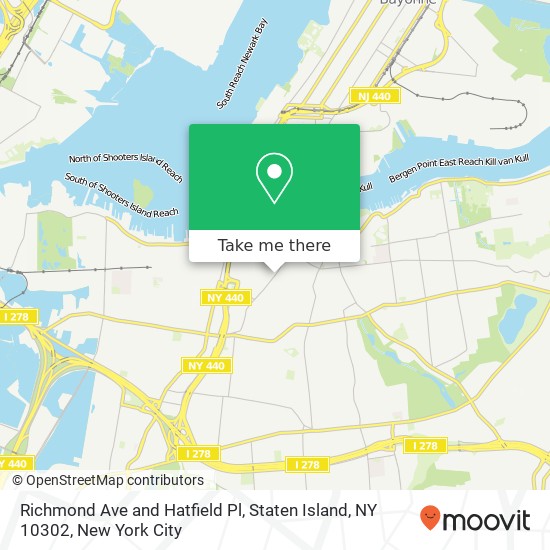 Richmond Ave and Hatfield Pl, Staten Island, NY 10302 map