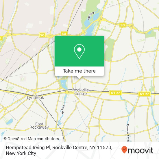 Mapa de Hempstead Irving Pl, Rockville Centre, NY 11570