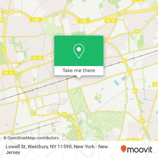 Mapa de Lowell St, Westbury, NY 11590