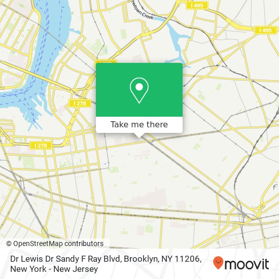 Mapa de Dr Lewis Dr Sandy F Ray Blvd, Brooklyn, NY 11206