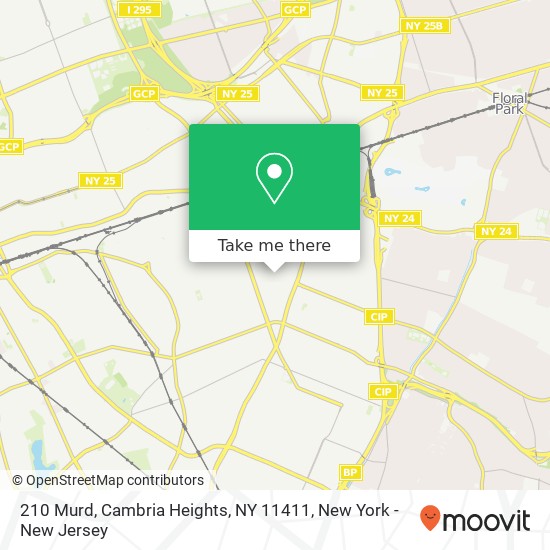 Mapa de 210 Murd, Cambria Heights, NY 11411