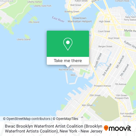 Mapa de Bwac Brooklyn Waterfront Artist Coalition (Brooklyn Waterfront Artists Coalition)