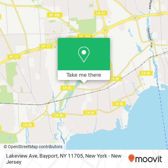 Mapa de Lakeview Ave, Bayport, NY 11705