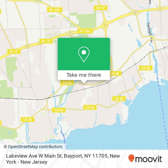 Mapa de Lakeview Ave W Main St, Bayport, NY 11705