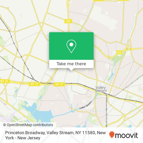 Mapa de Princeton Broadway, Valley Stream, NY 11580