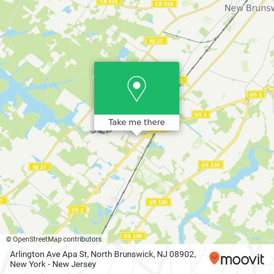 Mapa de Arlington Ave Apa St, North Brunswick, NJ 08902