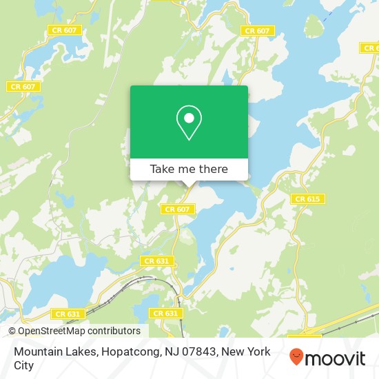 Mapa de Mountain Lakes, Hopatcong, NJ 07843