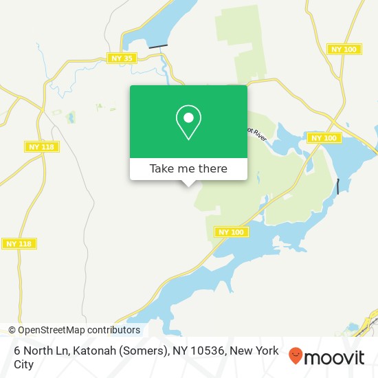 Mapa de 6 North Ln, Katonah (Somers), NY 10536