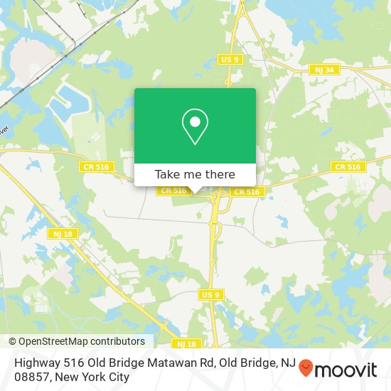 Mapa de Highway 516 Old Bridge Matawan Rd, Old Bridge, NJ 08857