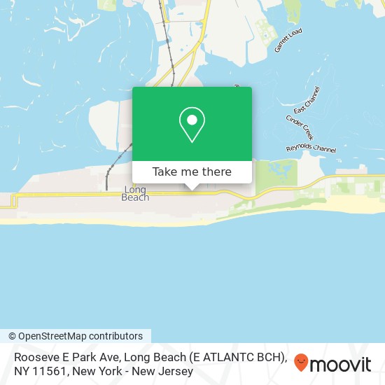 Rooseve E Park Ave, Long Beach (E ATLANTC BCH), NY 11561 map