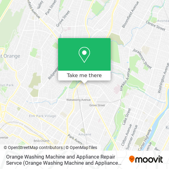 Orange Washing Machine and Appliance Repair Servce map