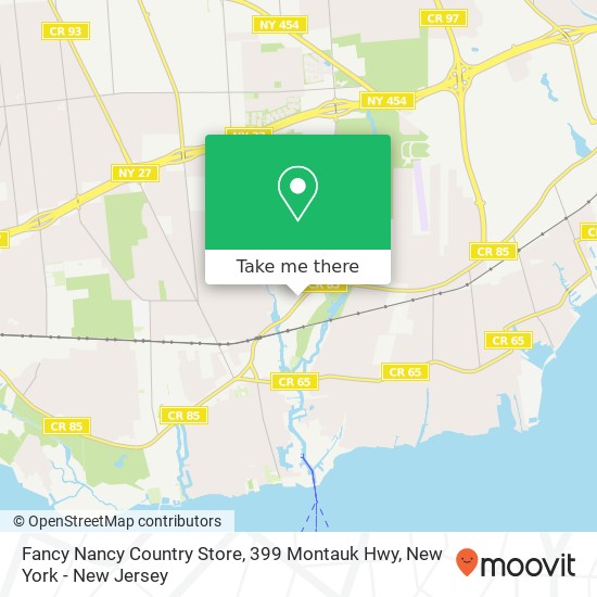 Mapa de Fancy Nancy Country Store, 399 Montauk Hwy