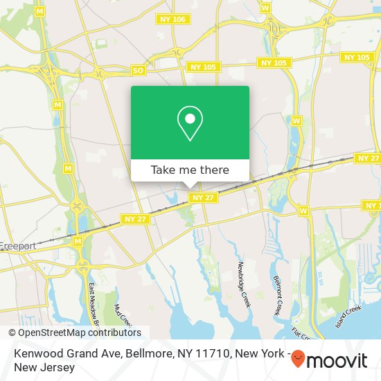 Kenwood Grand Ave, Bellmore, NY 11710 map