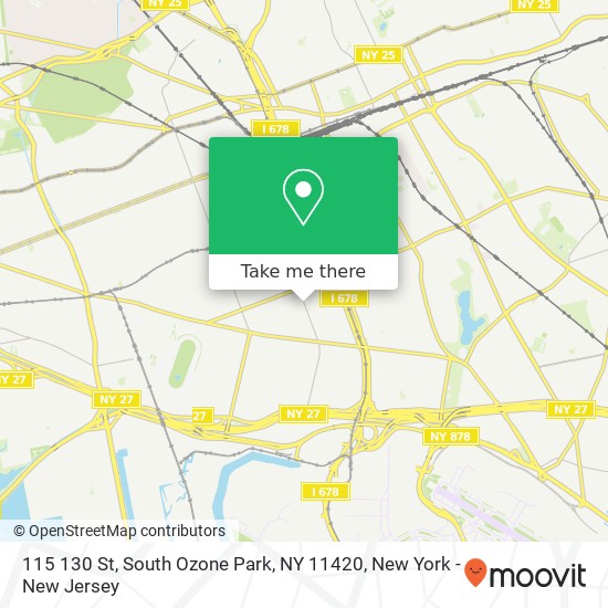 Mapa de 115 130 St, South Ozone Park, NY 11420