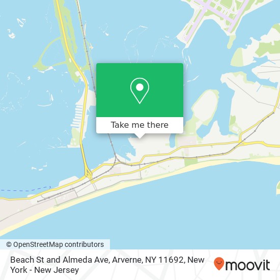 Mapa de Beach St and Almeda Ave, Arverne, NY 11692