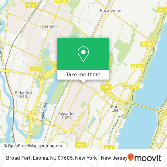 Mapa de Broad Fort, Leonia, NJ 07605