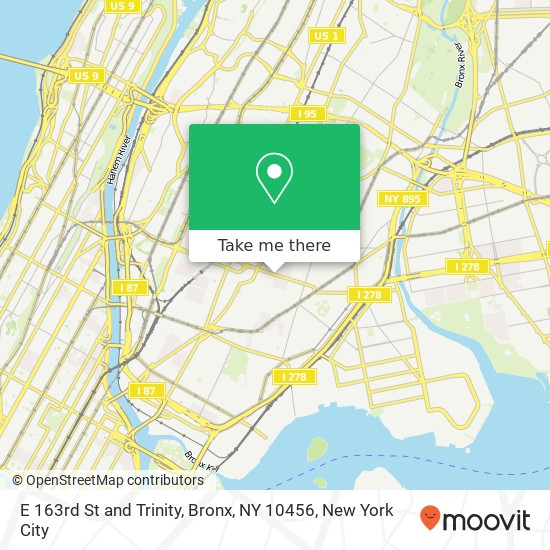 E 163rd St and Trinity, Bronx, NY 10456 map