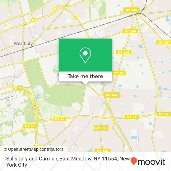Salisbury and Carman, East Meadow, NY 11554 map