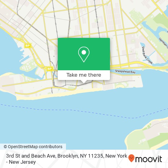 Mapa de 3rd St and Beach Ave, Brooklyn, NY 11235