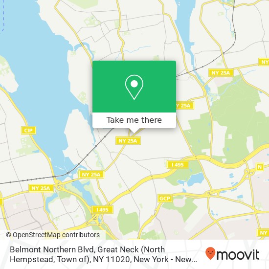 Mapa de Belmont Northern Blvd, Great Neck (North Hempstead, Town of), NY 11020