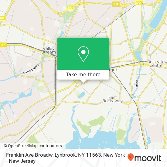 Mapa de Franklin Ave Broadw, Lynbrook, NY 11563