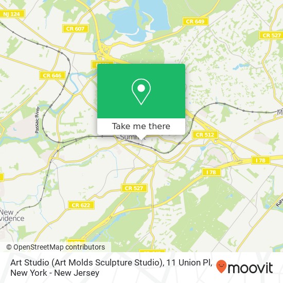 Mapa de Art Studio (Art Molds Sculpture Studio), 11 Union Pl