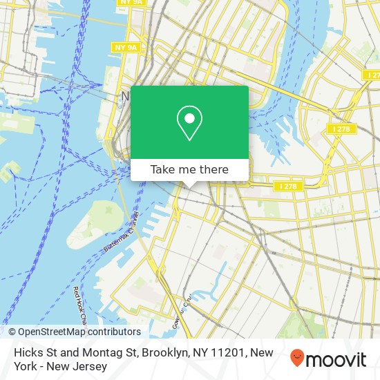 Hicks St and Montag St, Brooklyn, NY 11201 map