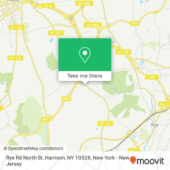 Mapa de Rye Rd North St, Harrison, NY 10528