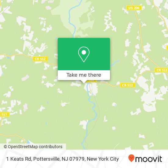 Mapa de 1 Keats Rd, Pottersville, NJ 07979