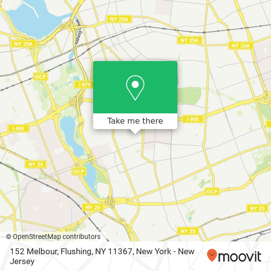 152 Melbour, Flushing, NY 11367 map